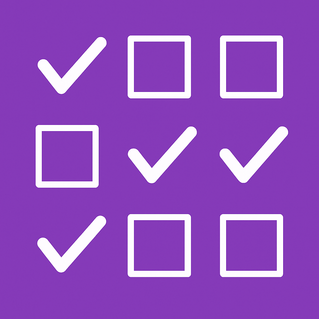 checkmarks like you just showed but with a purple background Can you do a mix of checked and unchecked-1